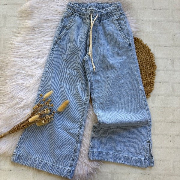 Producto - Wide leg con elástico para niñas talles 6 al 16