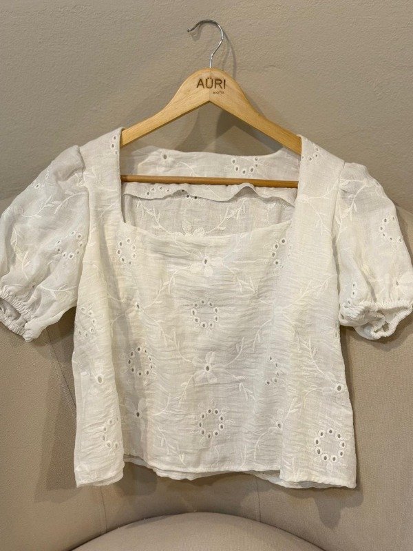 Producto - BLUSA ESCOTE CUADRADO "LINO BORDADO" (Art.132) (SALE)