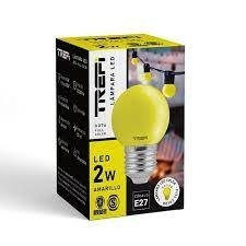 Producto - LAMPARA LED GOTA 2W E27 AMARILLO TREFILIGTH