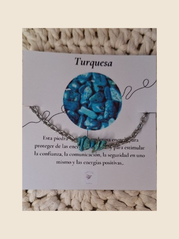 Producto - Pulsera cadena turquesa