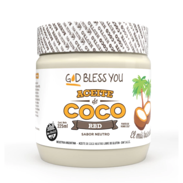 Producto - Aceite de Coco God Bless You Neutro x 225 ml