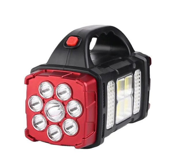Producto - Linterna de Mano Doble Carga Solar y USB LED + COB HB-1678 - 0