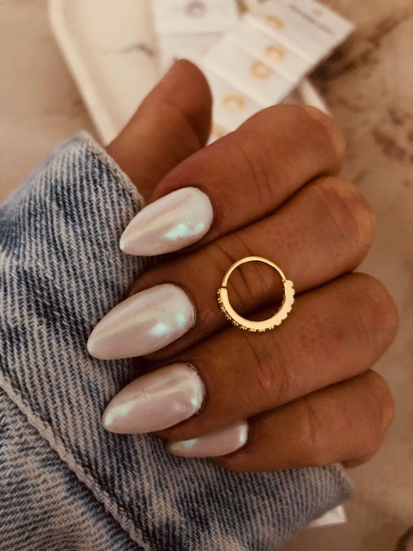 Producto - Piercing Golden micropave Nariz Acero