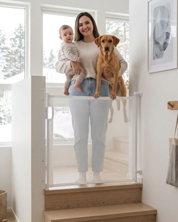 Producto - Puerta de Protección Seguridad bebes niños mascotas blanco