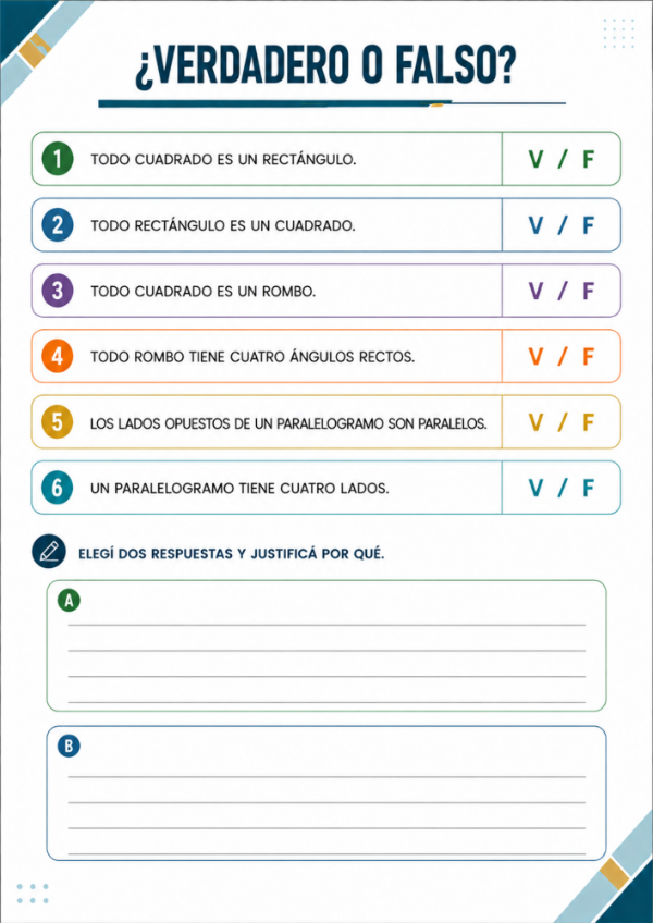 Producto - Geometría: Propiedades, clasificación, diagonales y construcciones - 12