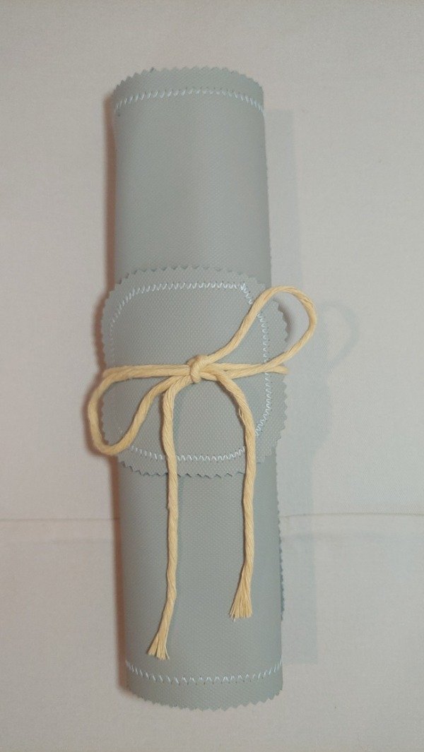 Producto - Individuales bristol x 4 doble Rústico exterior 30x45 + posavasos gris beige - 5