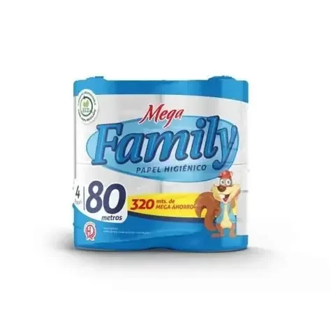 Producto - Papel higienico Family 80 mts h/s x 4 rollos
