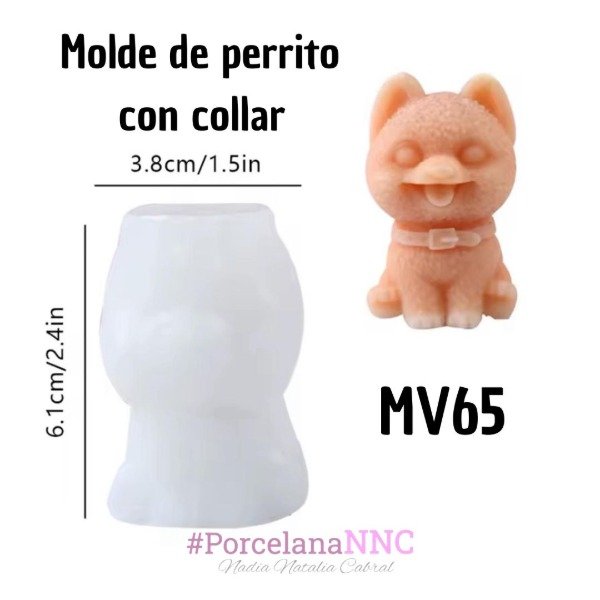 Producto - Molde de perrito  con collar MV65
