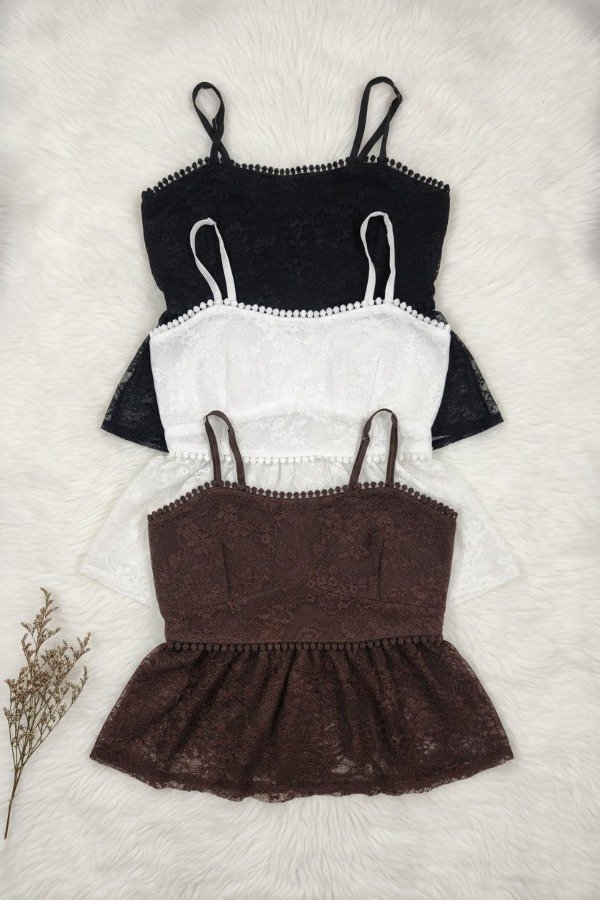 Producto - MUSCULOSA CONJUNTO LARGO ENCAJE A073 - 1