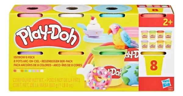 Producto - Play Doh Set De Masas Arcoiris Potes X8 Moldeable Hasbro - 3