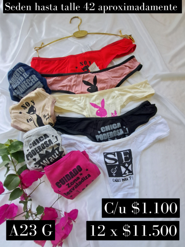 Producto - BOMBACHAS CON TEXTO EROTICO (A23 G)