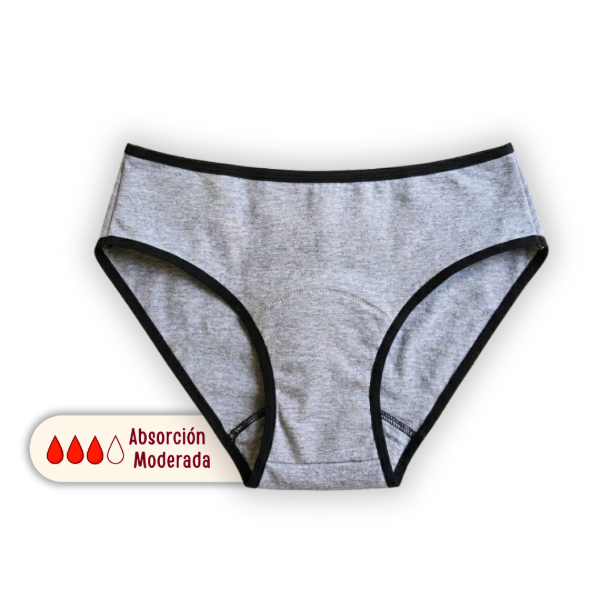 Producto - Bombacha Menstrual para Niñas/Adolescentes - Gris melange