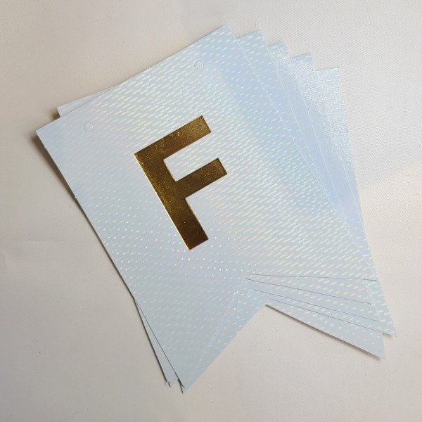 Producto - Banderines holográfico celeste pastel FELIZ CUMPLEAÑOS