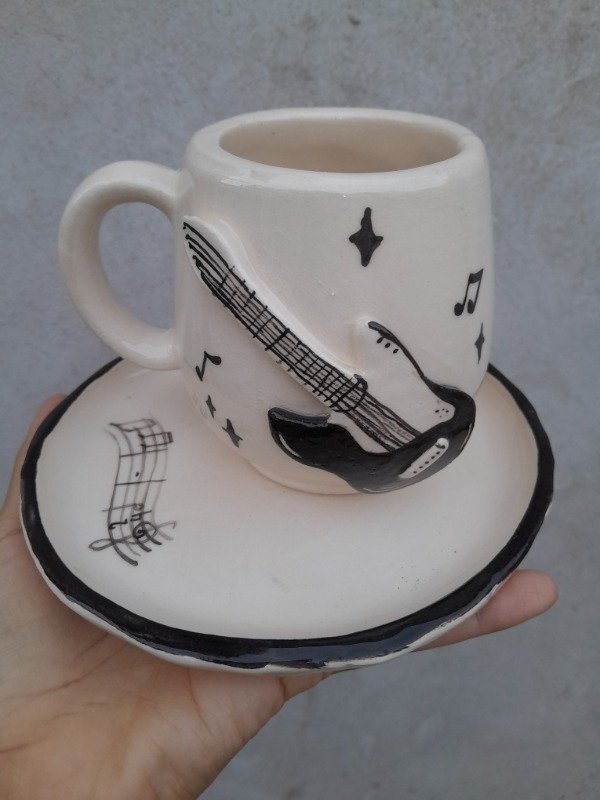 Producto - Set Taza Grande + Plato - Rock - A PEDIDO