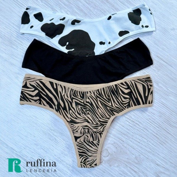 Producto - Pack x3 culoteless de algodón VINTAGE- Art. 5080