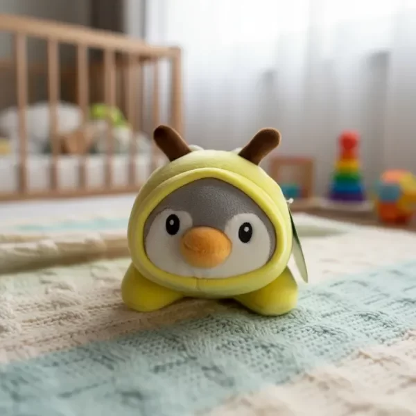 Producto - Peluche pinguino disfraz abejita 18x12 cm