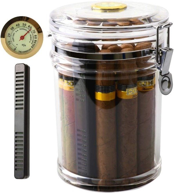 Producto - Humidor Acrílico Con Humidificador e Higrómetro