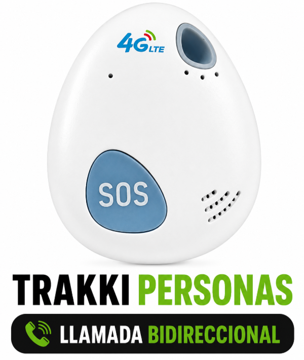 Producto - TRAKKI PERSONAS GPS 4G con Botón SOS y Llamadas Bidireccional