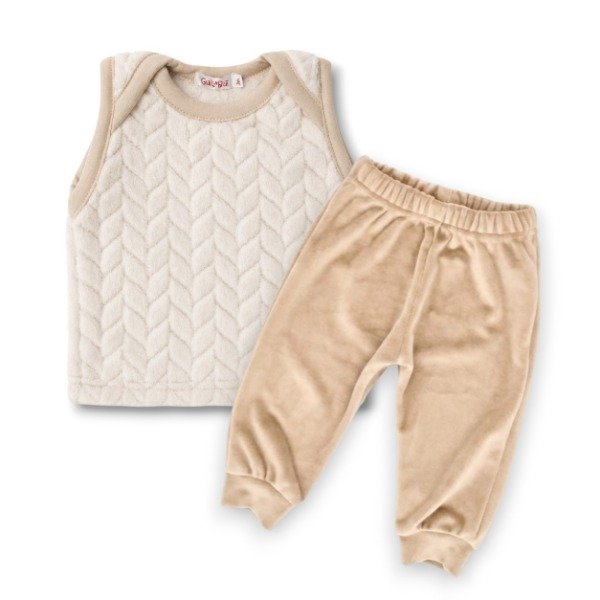 C177-Conjunto chaleco tramado