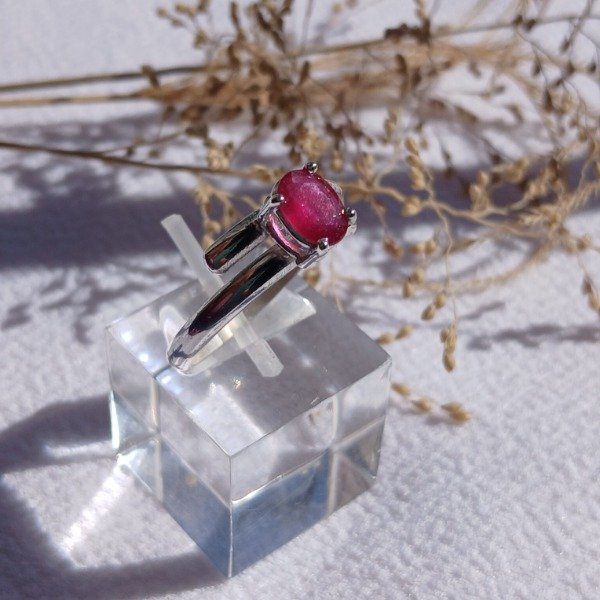 Producto - Anillo Plata 925 Rubi (tratado) Ajustable - 2