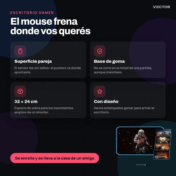 Producto - Mouse Pad Aoas Gaming K6 32X24CM - 3