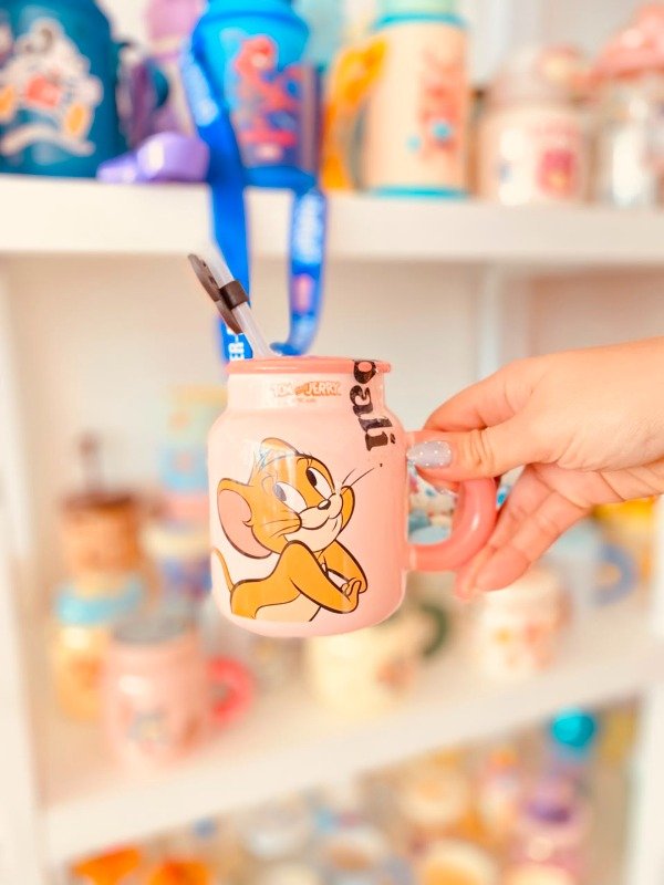 Producto - TAZA CON TAPA Y SORBETE TOM Y JERRY - BALI - 1