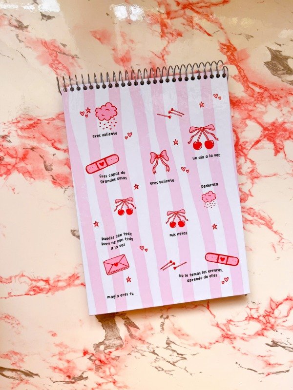 Producto - CUADERNO ESTILO BULLET JOURNAL ANILLADO ARRIBA CHERRY