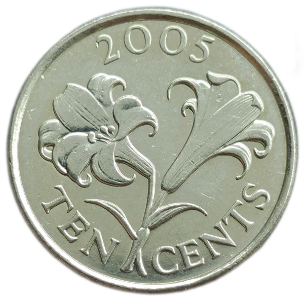 Producto - Bermudas 10 Cents 2005 Flor Lirio Km#109 Unc