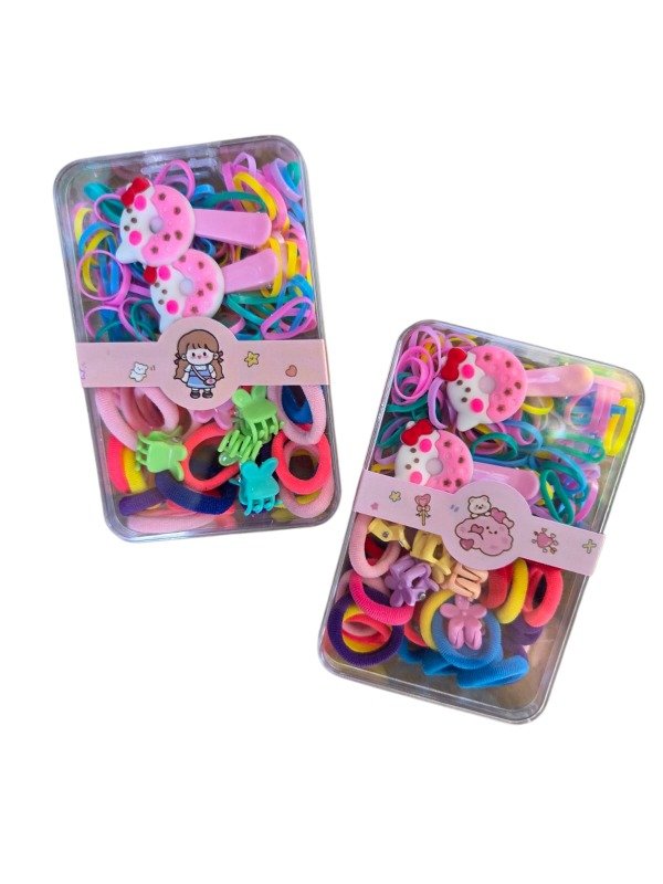 Producto - Caja colitas, hebillitas, agarra pelusa