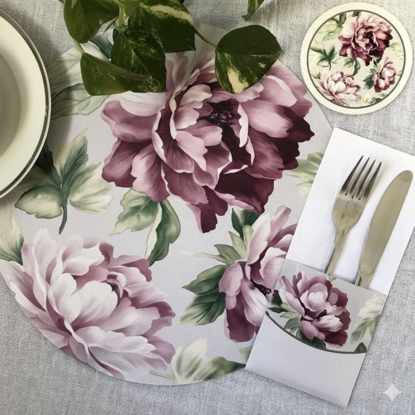 Producto - PACK TU MESA LISTA MODELO PEONIAS (leer descripción)