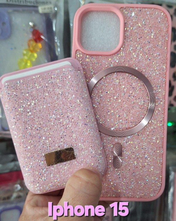 Producto - Fundas cristales con porta tarjeta magnético. IPhone 15 - 2