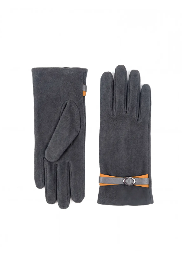 Producto - Guantes gamuza gris topo