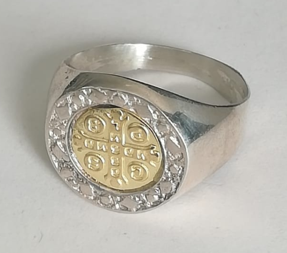 Producto - Anillo San Benito - Plata 925 y oro duble