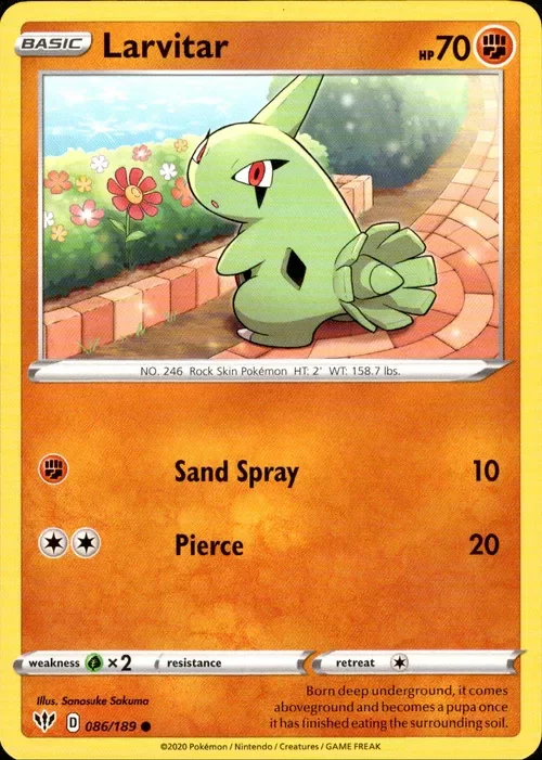 Producto - Larvitar - 86/189 - Darkness Ablaze