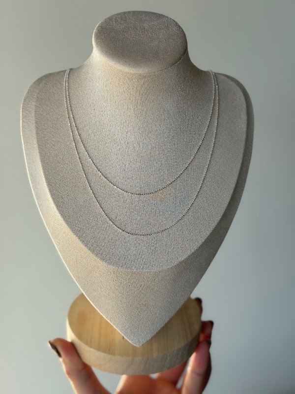 Producto - Cadena simple de bolitas diamantadas