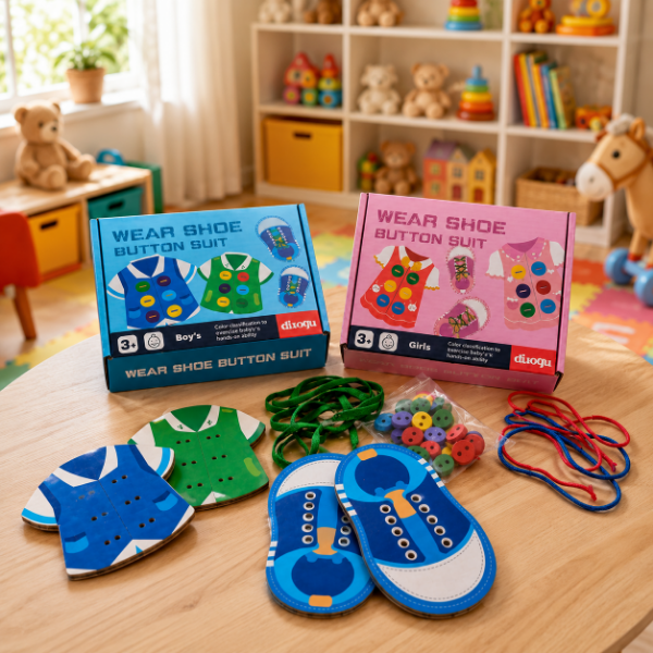 Producto - Juego Didáctico para Atar y Enhebrar Botones