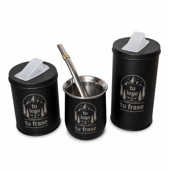 Producto - Set Mate Yerbera Azucarera Personalizado Grabado Láser