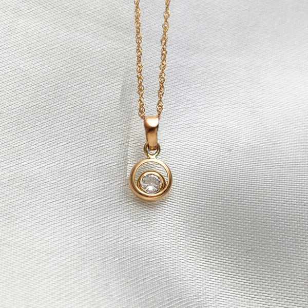 Producto - Cadena y dije Punto de luz Oro 18kt - 1