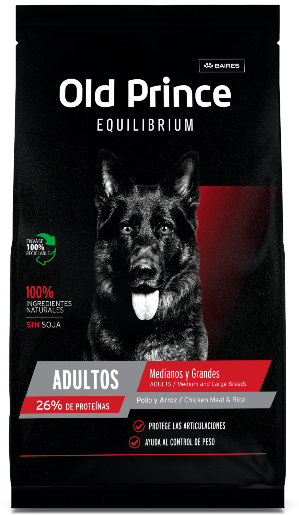 Producto - OLD PRINCE Equilibrium Pollo Med y Gr x 20 kg