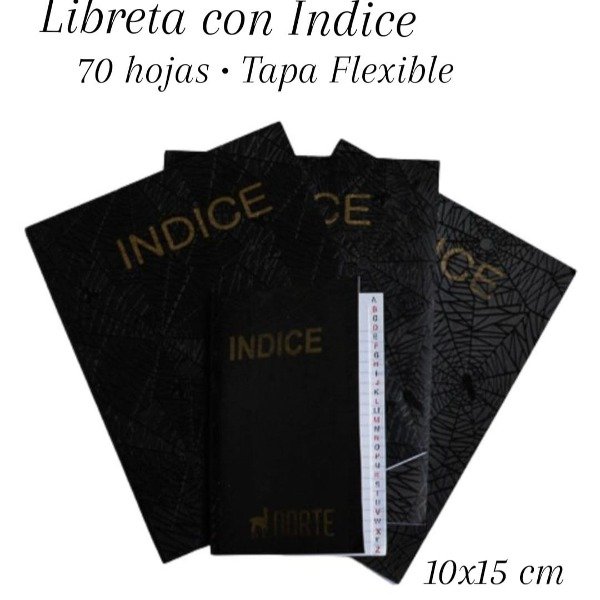 Producto - Libreta 70 hojas con índice