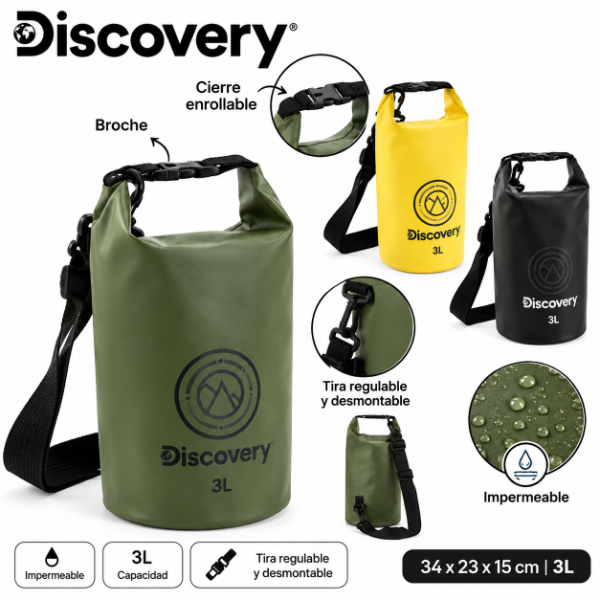 Producto - BOLSO ESTANCO 3L DISCOVERY NEGRO - 2