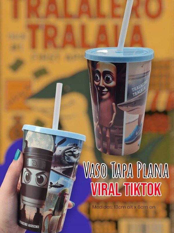 Producto - VASO TAPA PLANA TRALALERO TRALALA