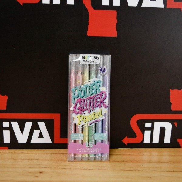 Producto - MARCADORES GLITTER PASTEL X6 3021606