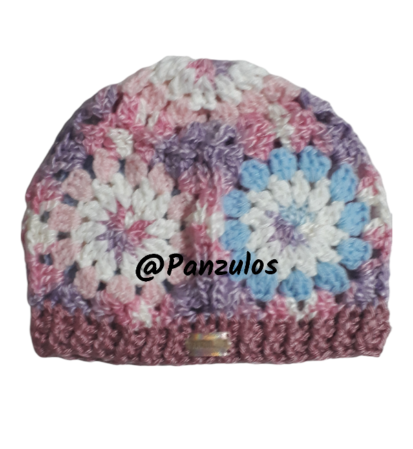 Producto - Beanie Granny Square Pastel