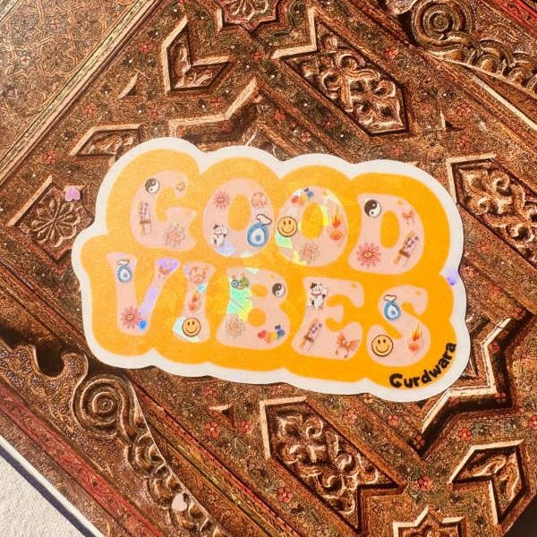 Producto - Sticker Good Vibes Broken Glass