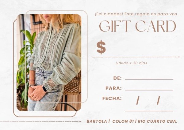 Producto - GIFT CARD DIGITAL
