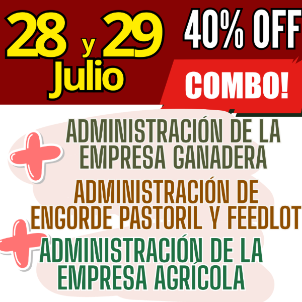 Producto - COMBO 3 CURSOS: Admin Ganadera + Engorde Pastoril y Feedlot + Admin Agrícola