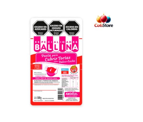 Producto - Pasta Color Rojo x500grs BALLINA