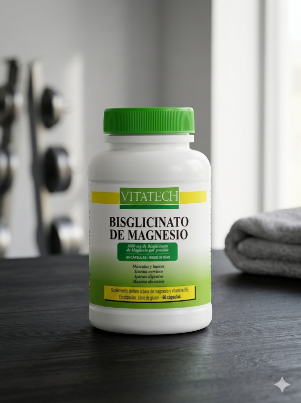 Producto - Bisglicinato de Magnesio Vitatech Alta Biodisponibilidad con Vitamina B6