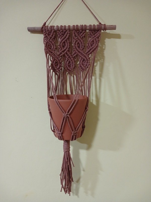 Producto - Portamaceta Colgante en Macramé- Tapiz